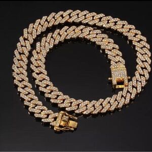 Elegant Gold s link Cuban  Necklace 18inch